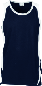 naavy white singlet