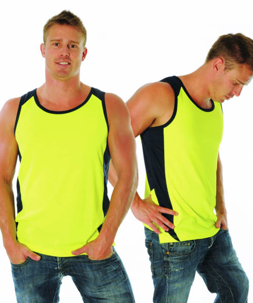 Side and Front View in Yellow/Navy