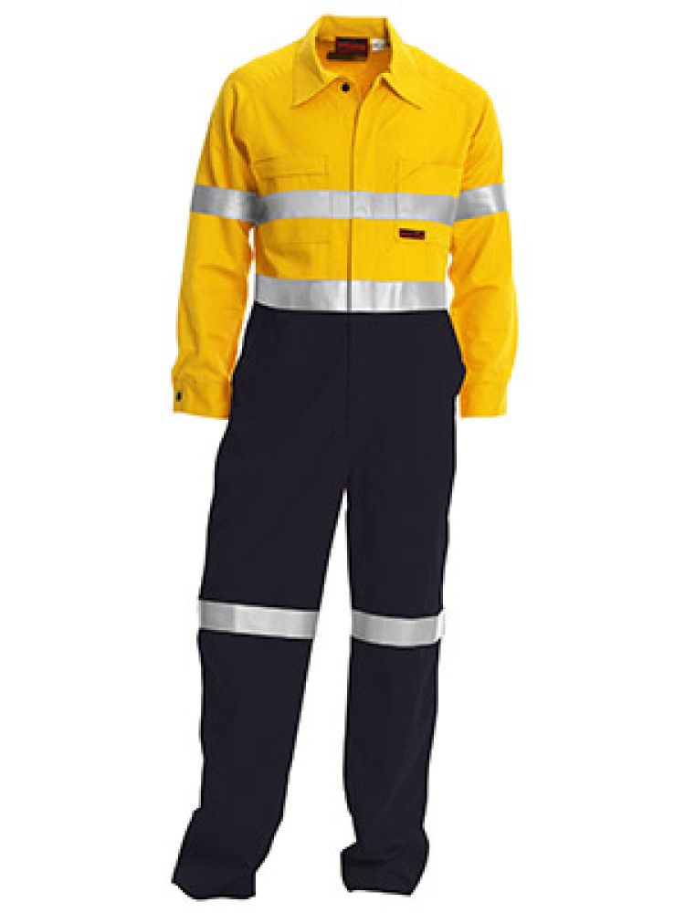 BISLEY INDURA ULTRA SOFT FIRE RETARDANT COVERALL 3M TAPED HI VIS FR COVERALL
