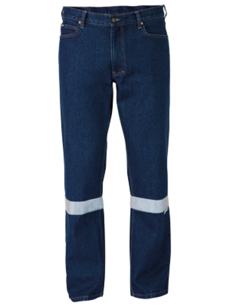 BISLEY 3M TAPED INDUSTRIAL STRAIGHT LEG MENS WORK DENIM JEAN