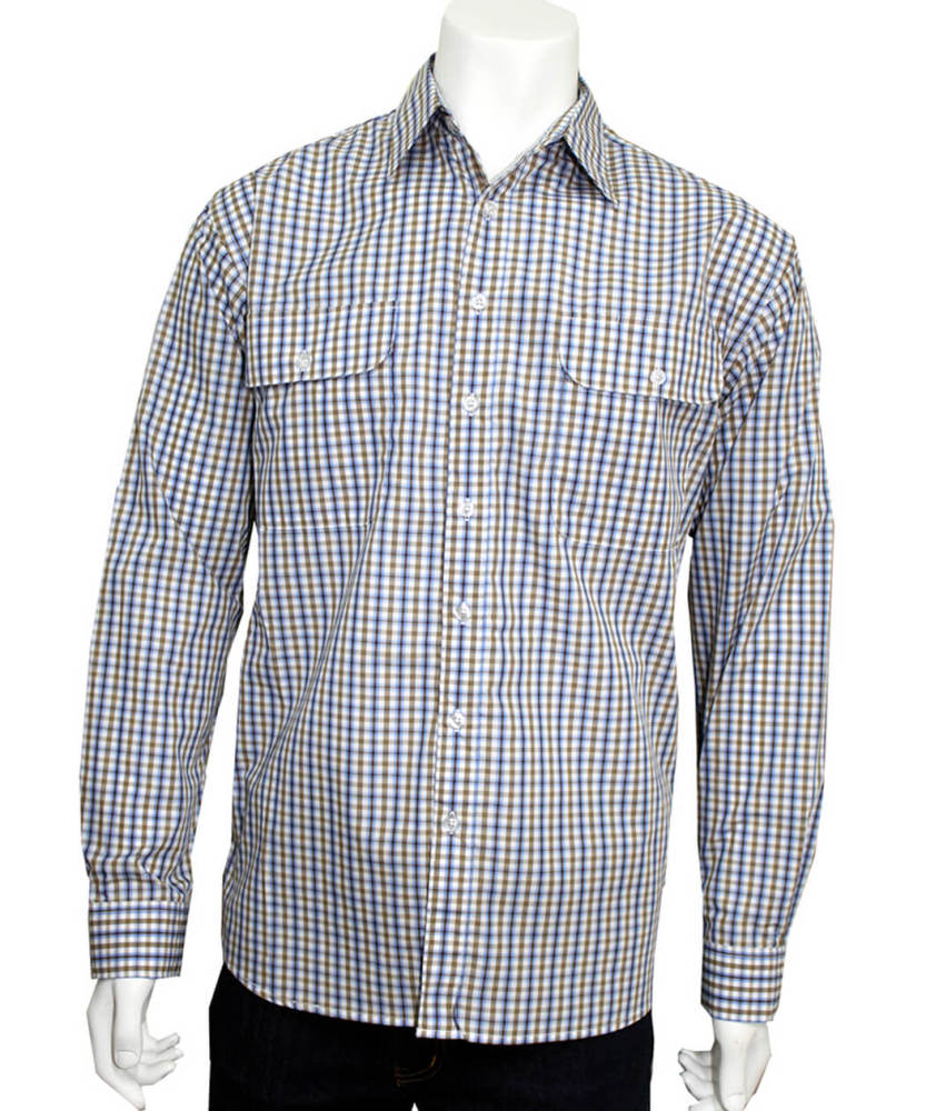 BISLEY MENS CASUAL CHECK SHIRT LONG SLEEVE